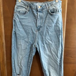 Light Wash Distressed Boyfriend Jeans